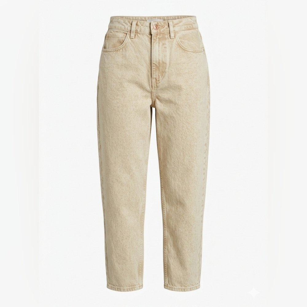 NWT Zara Beige Straight Leg Jeans Size 4